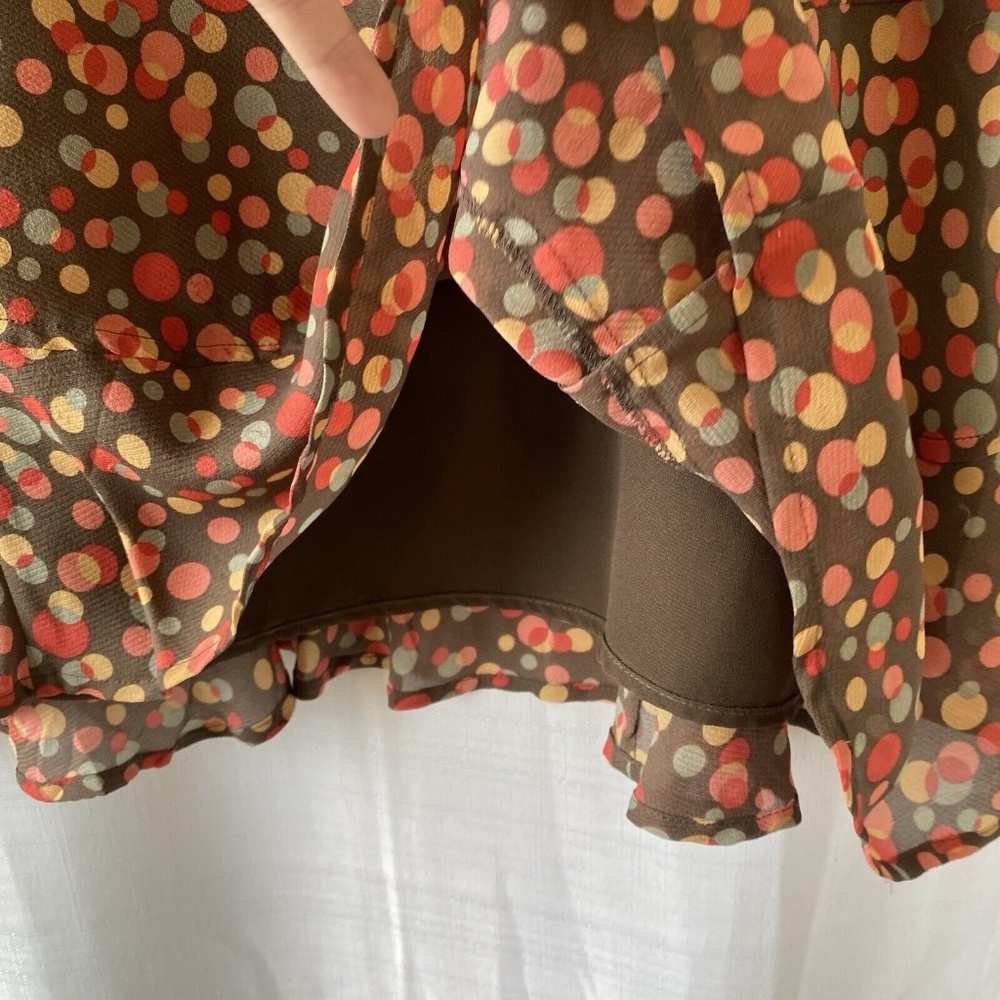 valerie stevens petites 100% silk skirt Size 8P Polka Dots Y2K - Picture 6 of 13